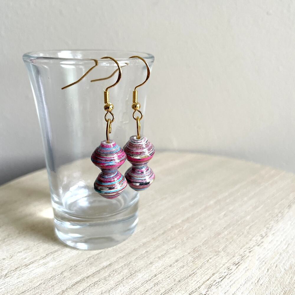 Joelle Beaded Earrings NWT handmade metallic delicate lightweight vintage statem